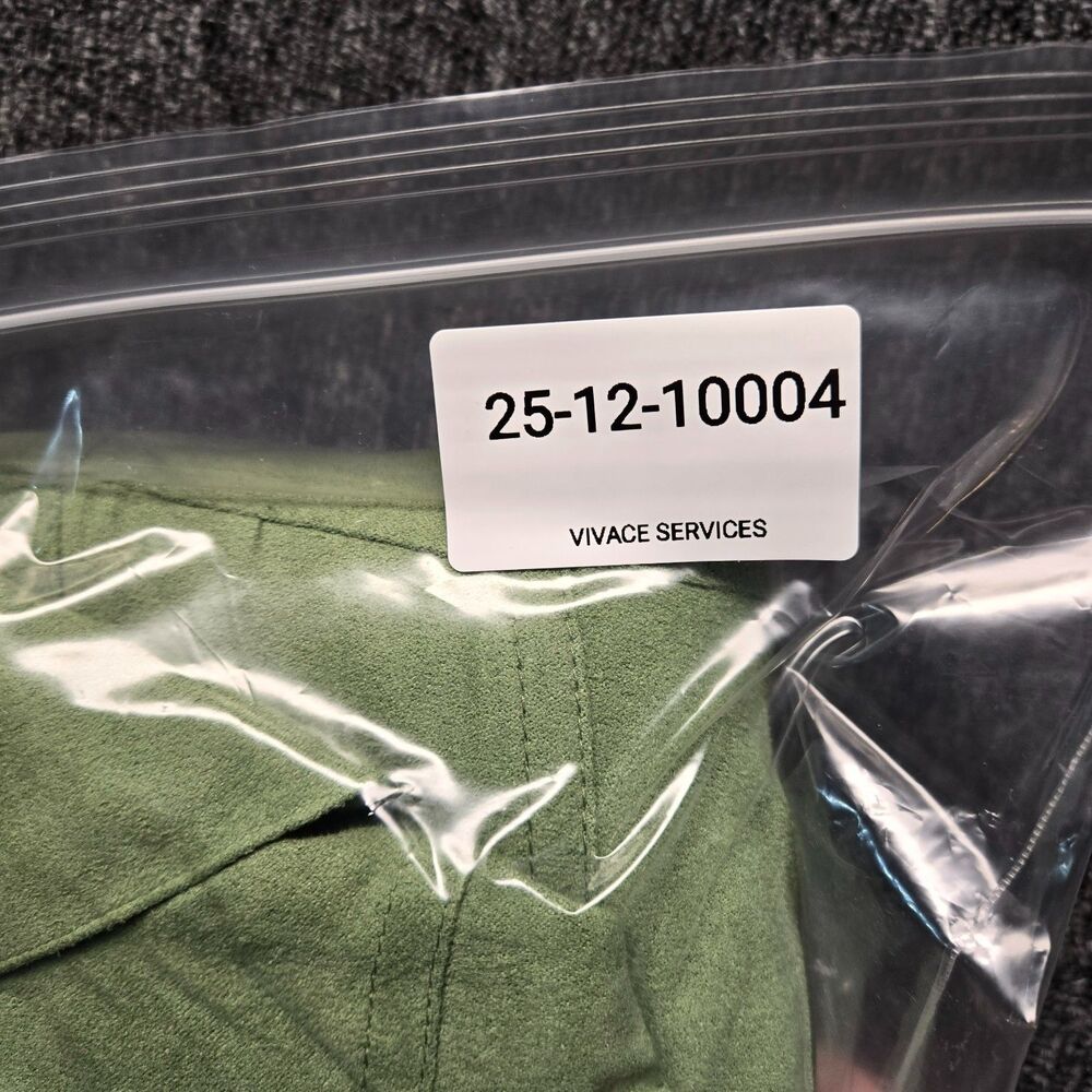 NEW CJ Banks Suede Jacket Women’s Plus 1X Green Zip Front Casual Coat 16/18W - Picture 13 of 13